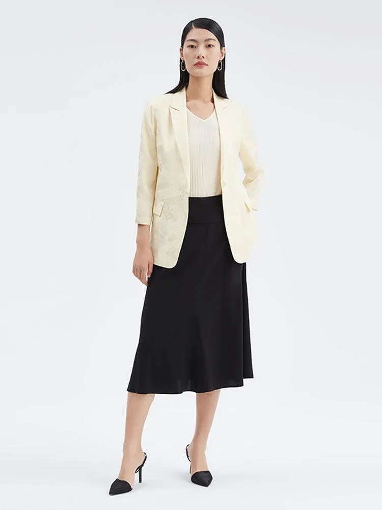 16 Momme Jacquard Silk Blazer