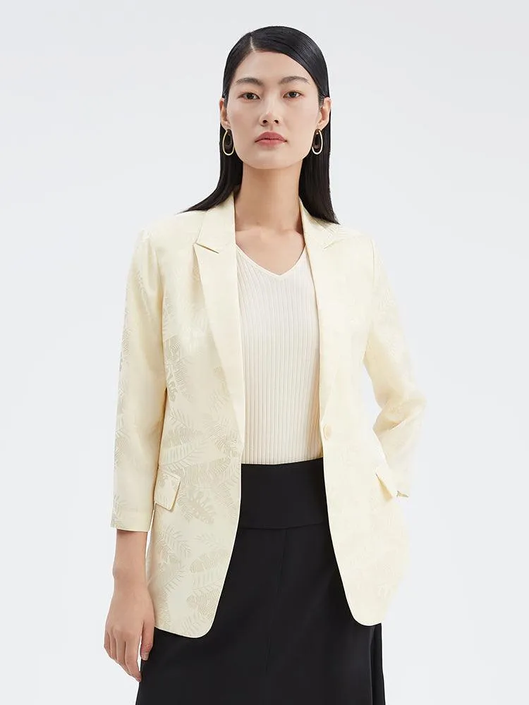 16 Momme Jacquard Silk Blazer