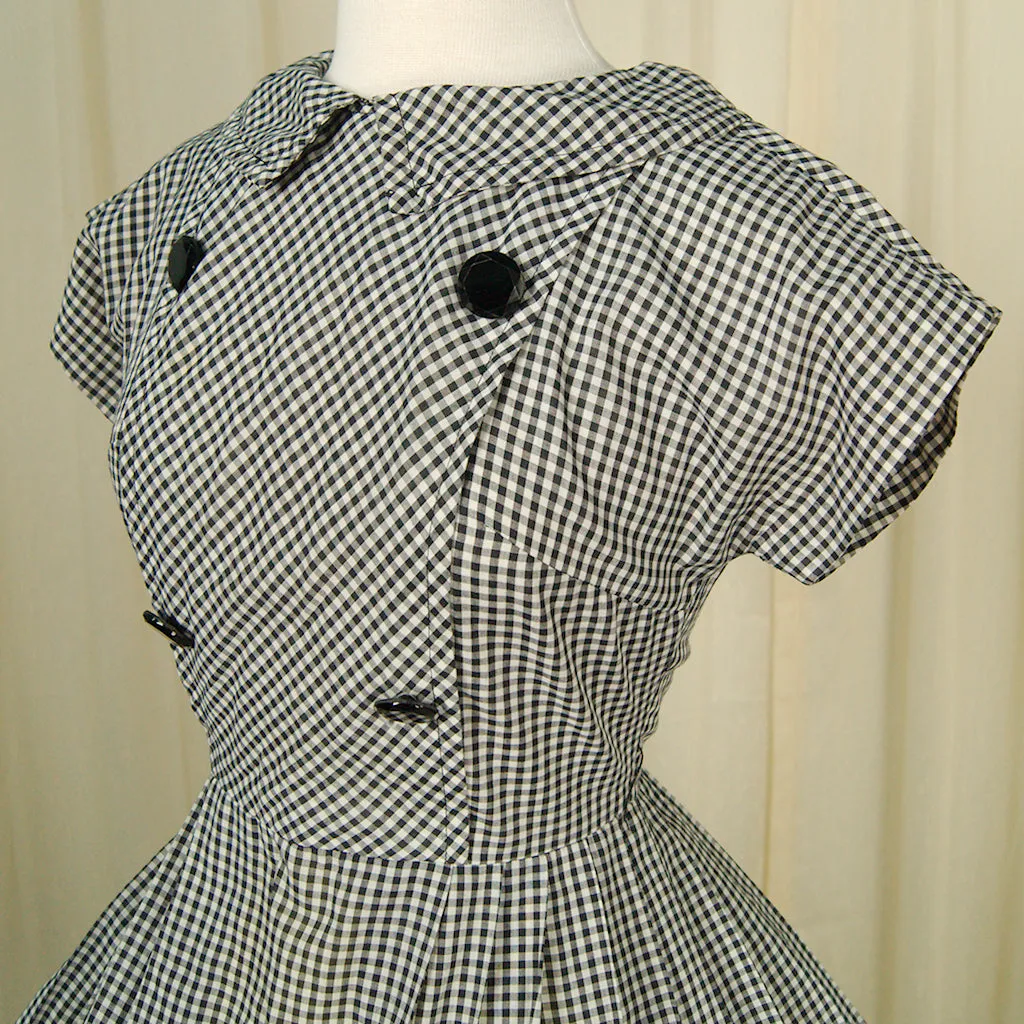 1950s Gingham Swing Dress