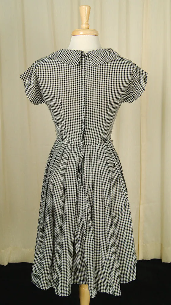 1950s Gingham Swing Dress