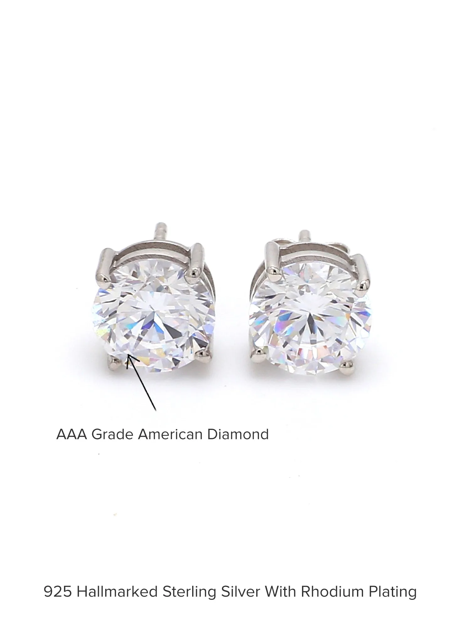 2 Carat Solitaire Studs For Women