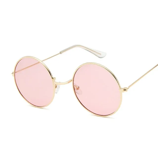 2019 Retro Round Pink Sunglasses Women