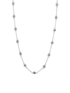 Amethyst Silver Necklace For Women