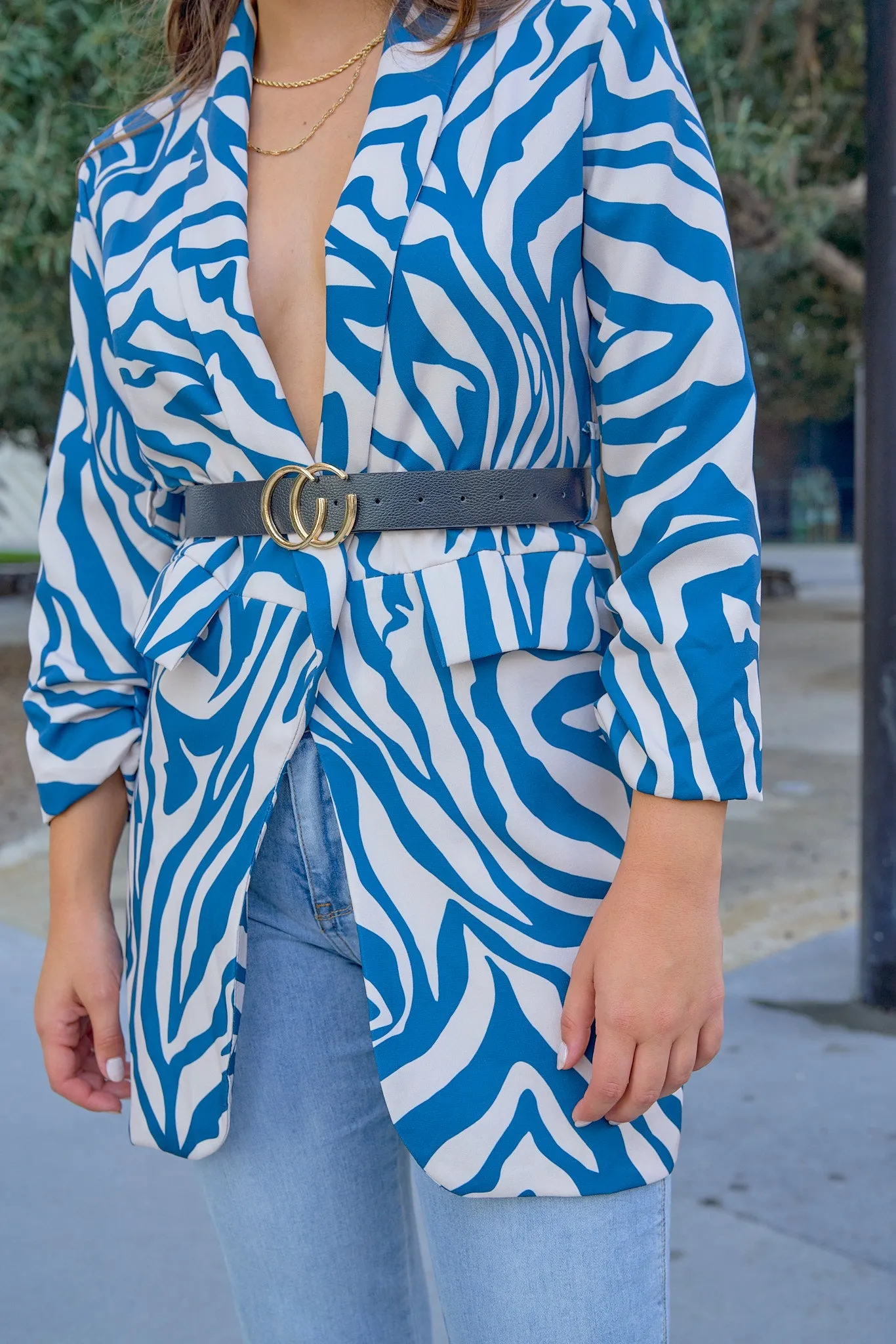 Animal Print Blazer