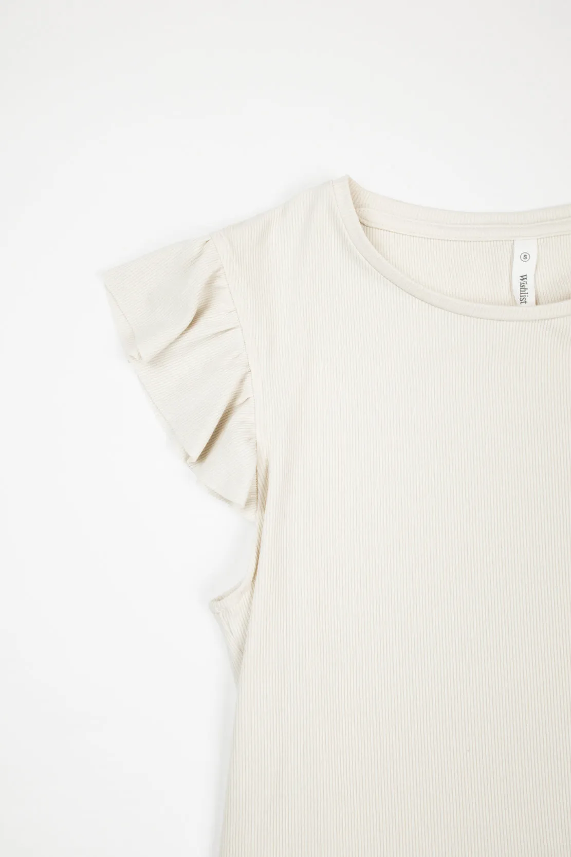 Ann Ribbed Tank Top | Oatmilk