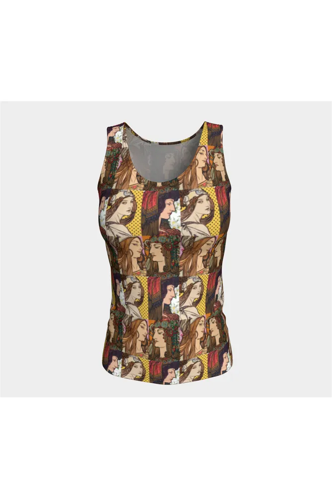 Art Nouveau Fitted Tank Top