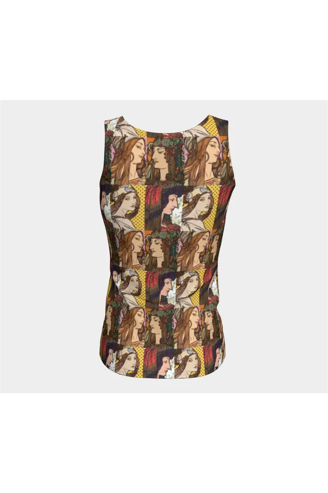 Art Nouveau Fitted Tank Top