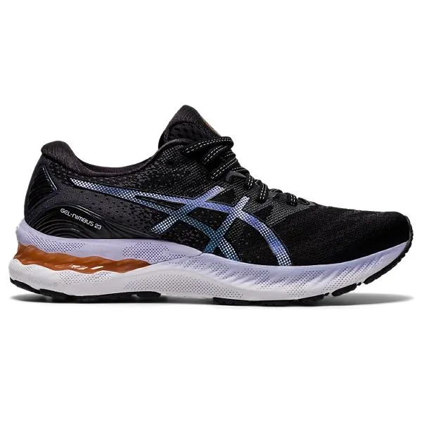 Womens Asics Gel Nimbus 23 Running Shoes in Black and Grey