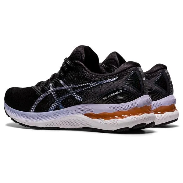 Womens Asics Gel Nimbus 23 Running Shoes in Black and Grey