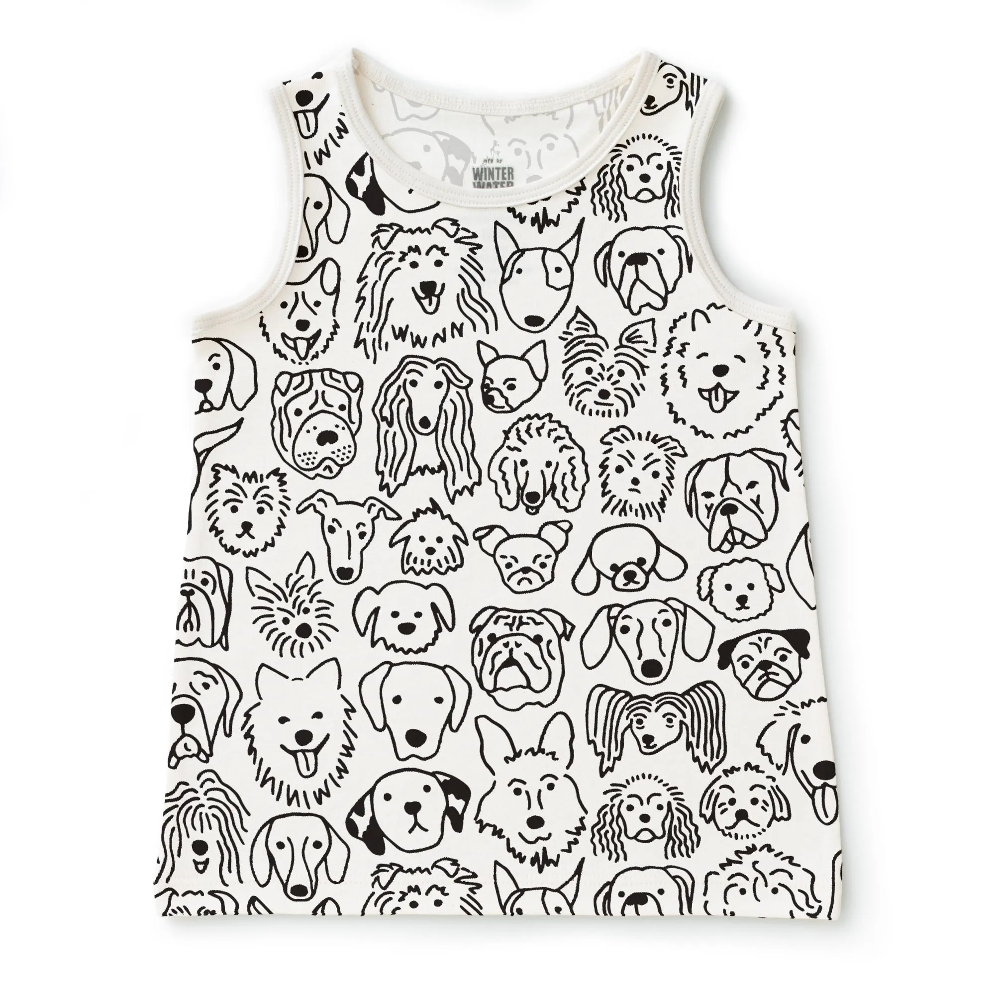 Baby Tank Top - Dogs Black