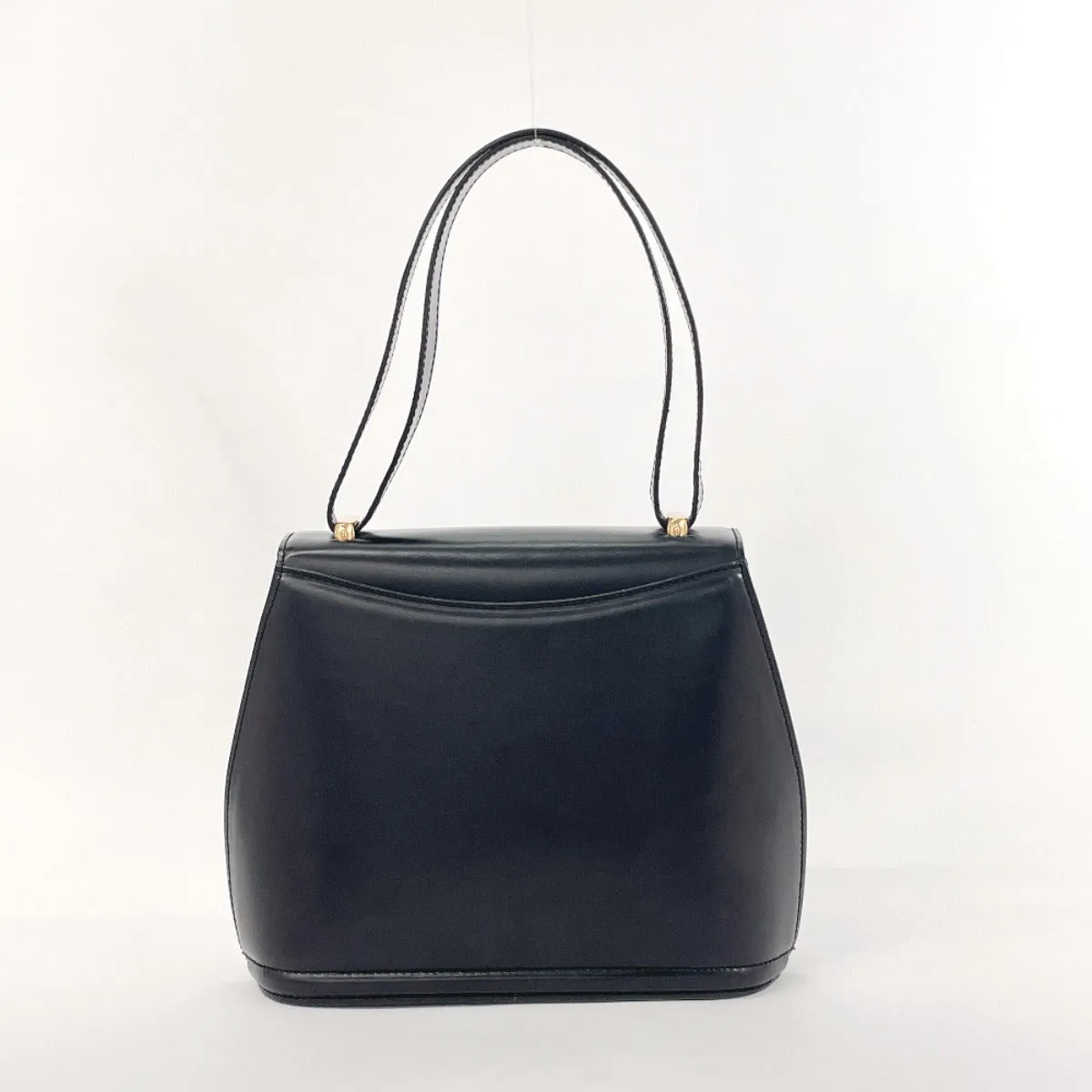 BALLY Handbag leather black Women Used Authentic