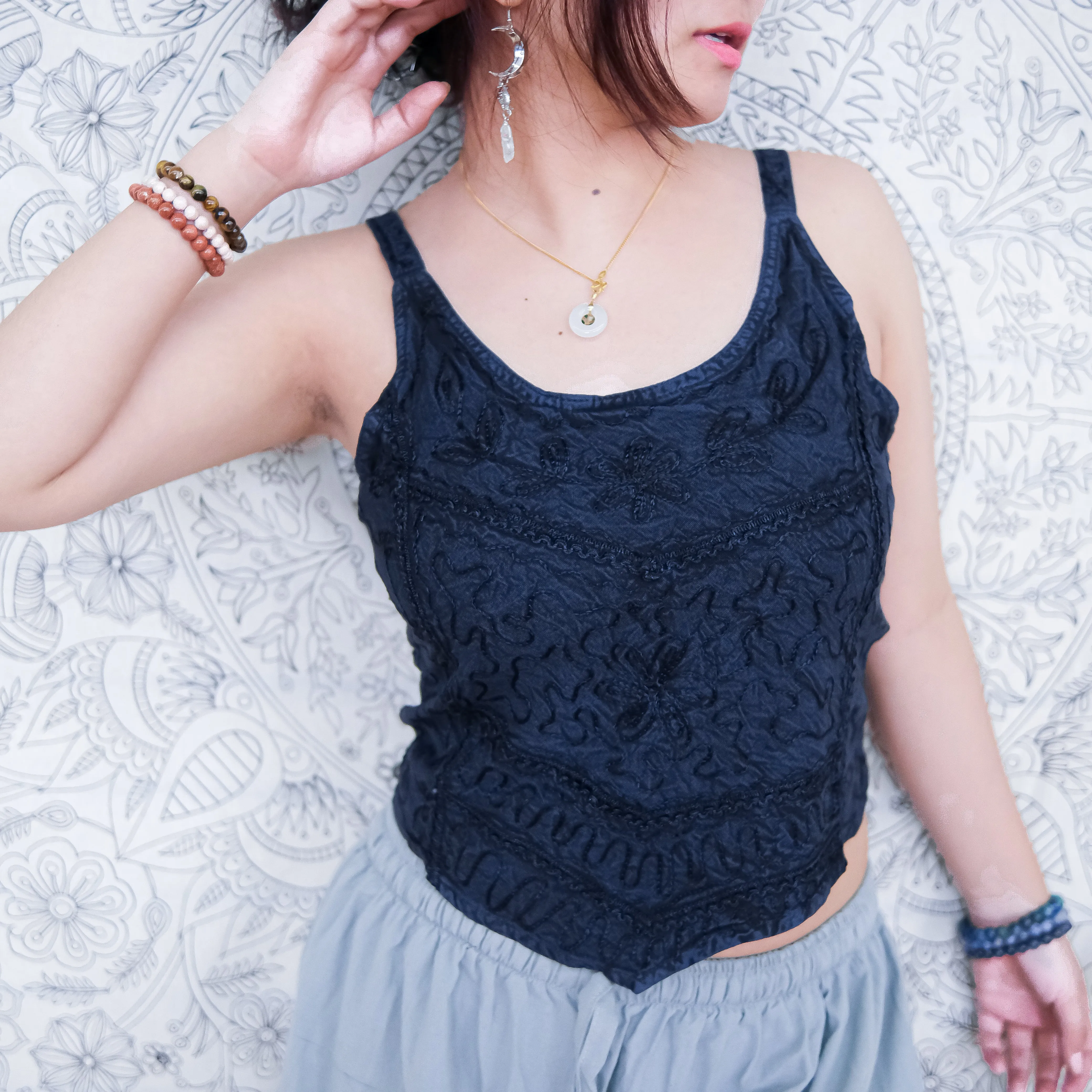 Batik Pixie Cotton Crop Top