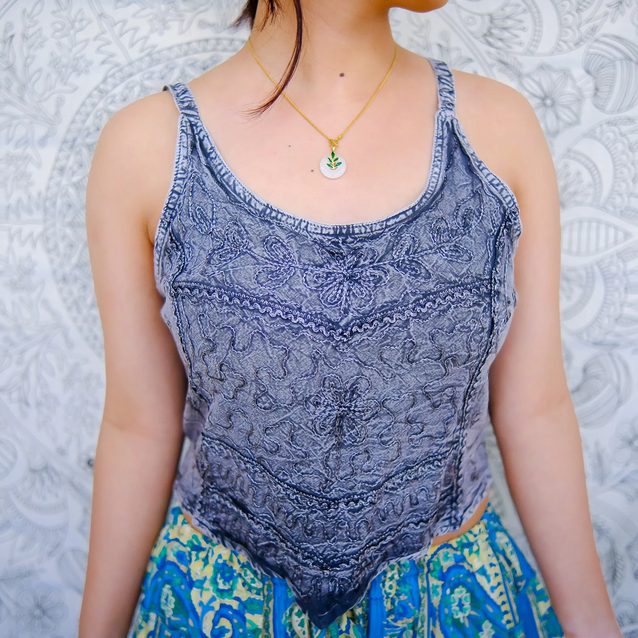 Batik Pixie Cotton Crop Top