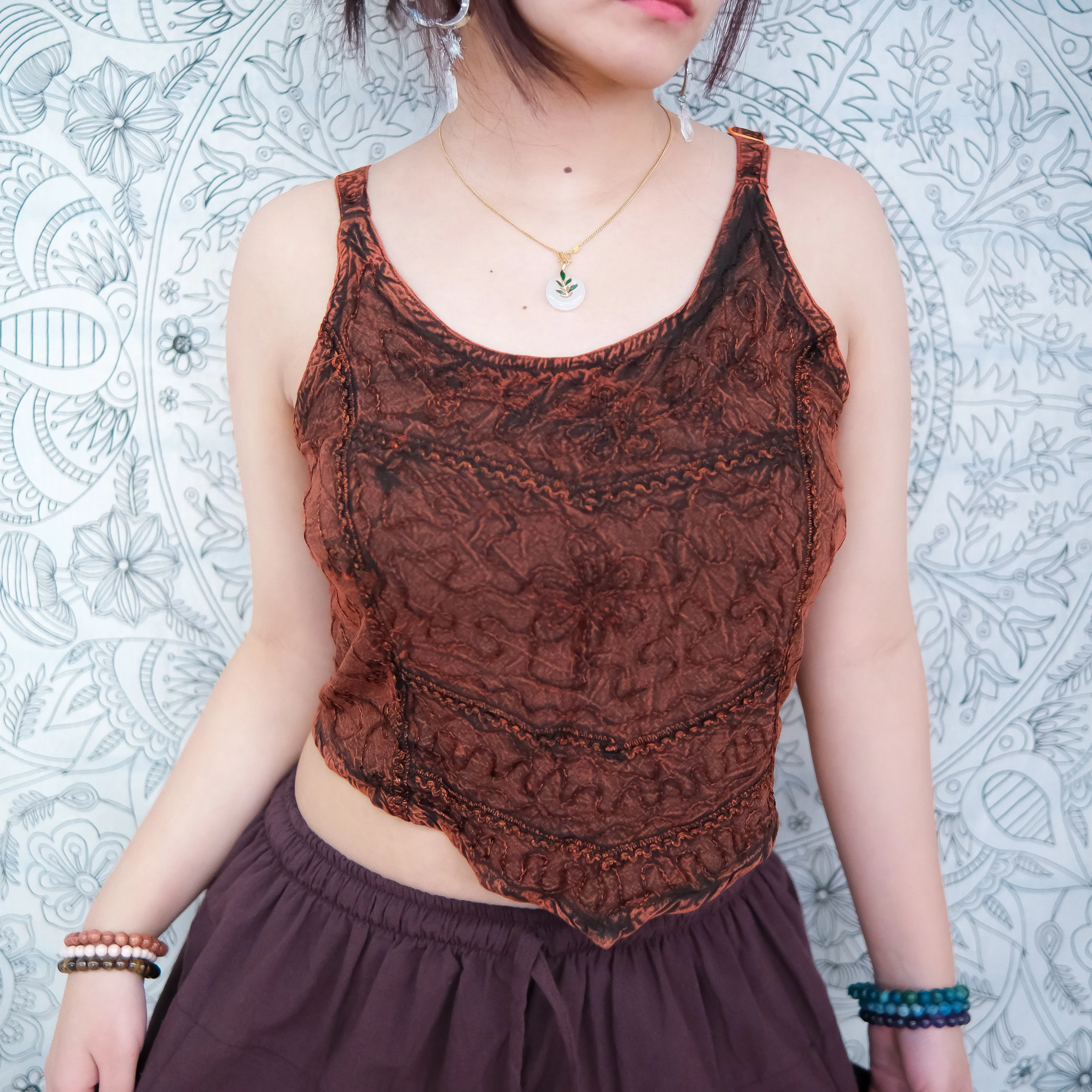 Batik Pixie Cotton Crop Top