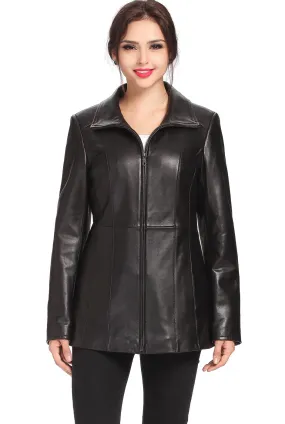 BGSD Women Becca Lambskin Leather Jacket