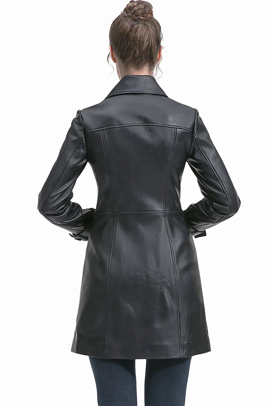 BGSD Women Darcy Lambskin Leather Coat