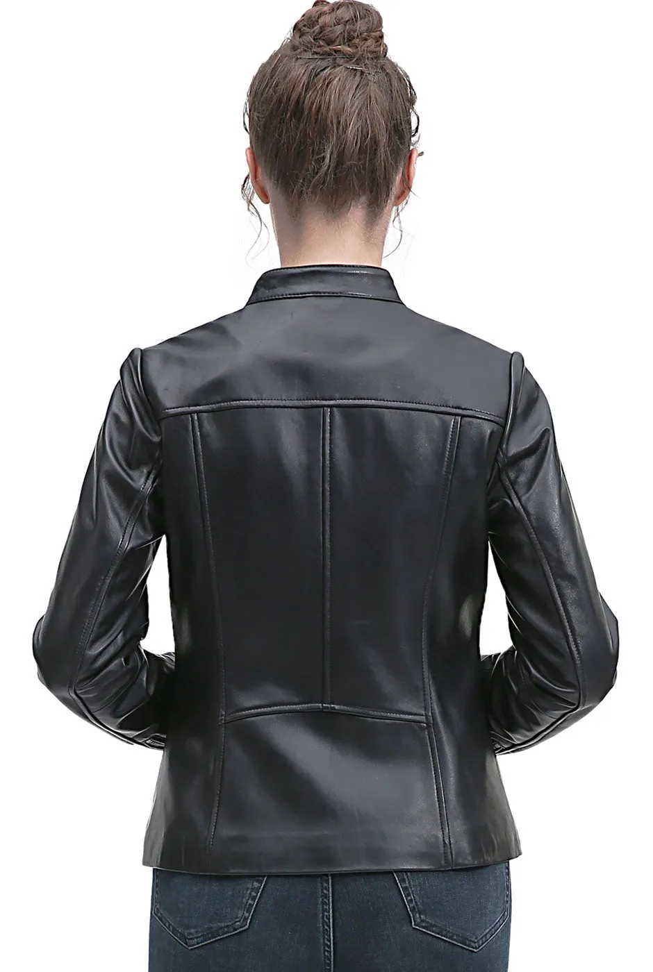 BGSD Women Kaira Lambskin Leather Jacket