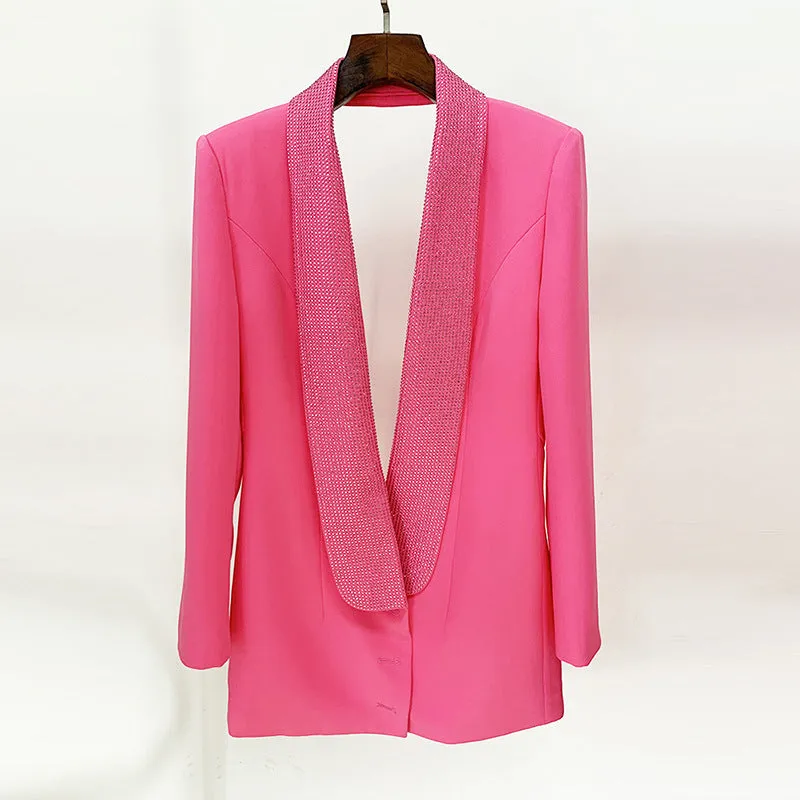 BITIA Sexy Crystals Blazer Dress