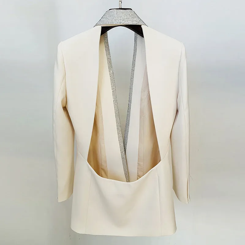 BITIA Sexy Crystals Blazer Dress