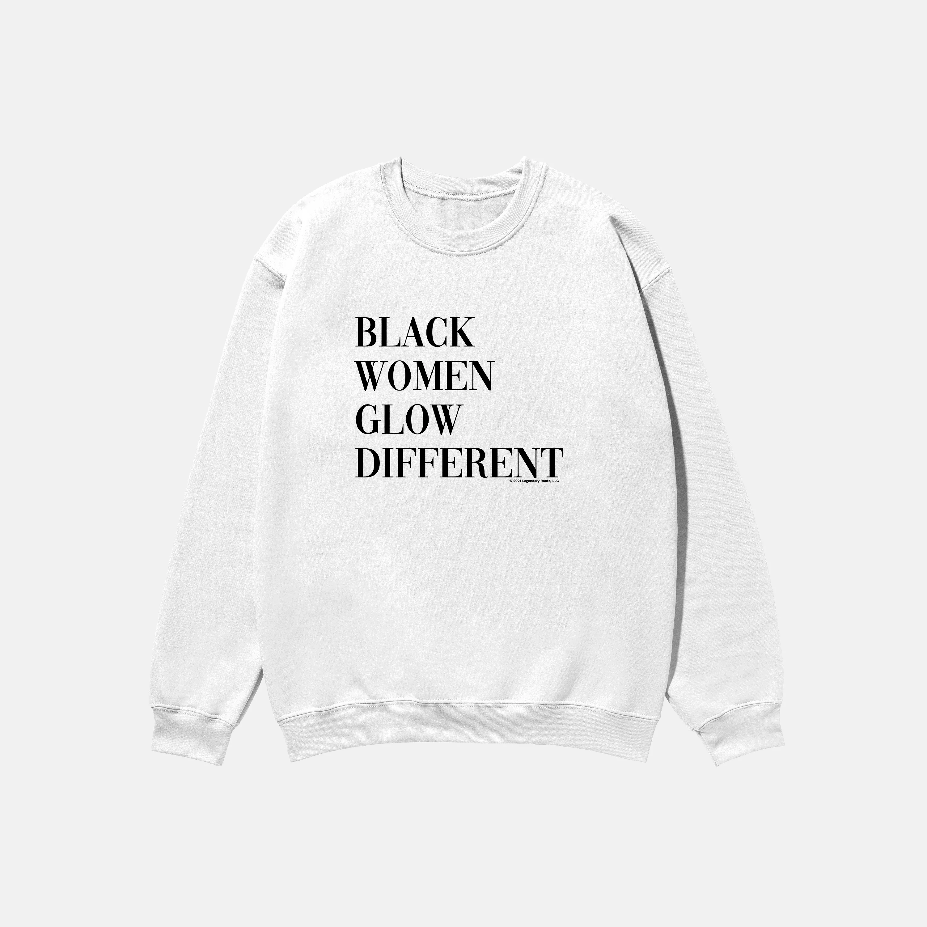 Black Women Glow Different Crewneck