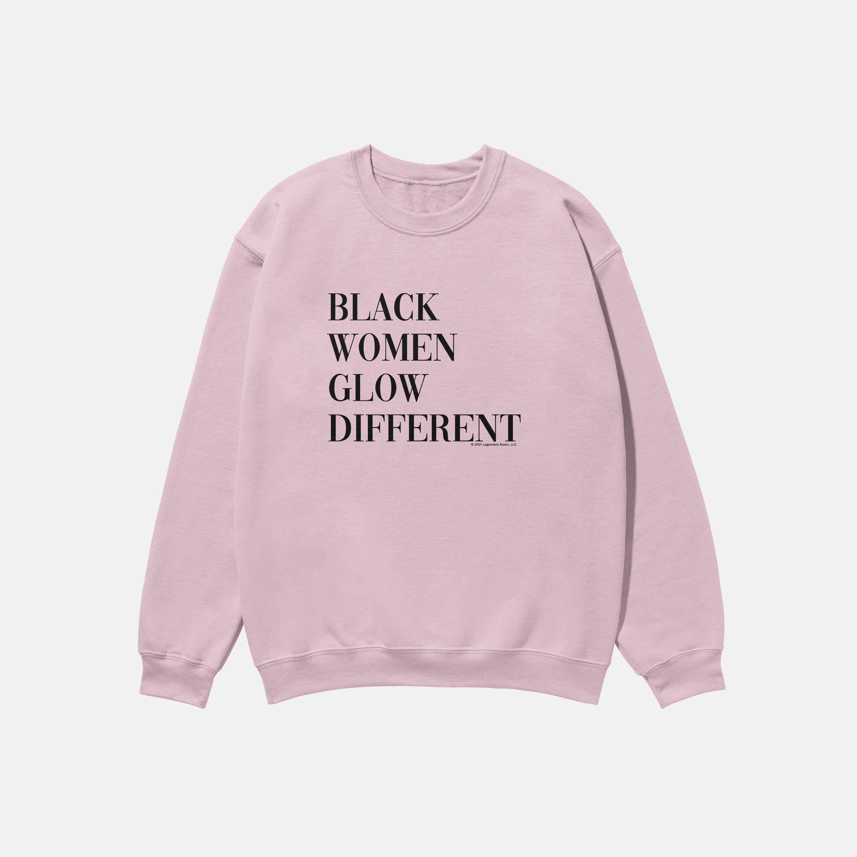 Black Women Glow Different Crewneck