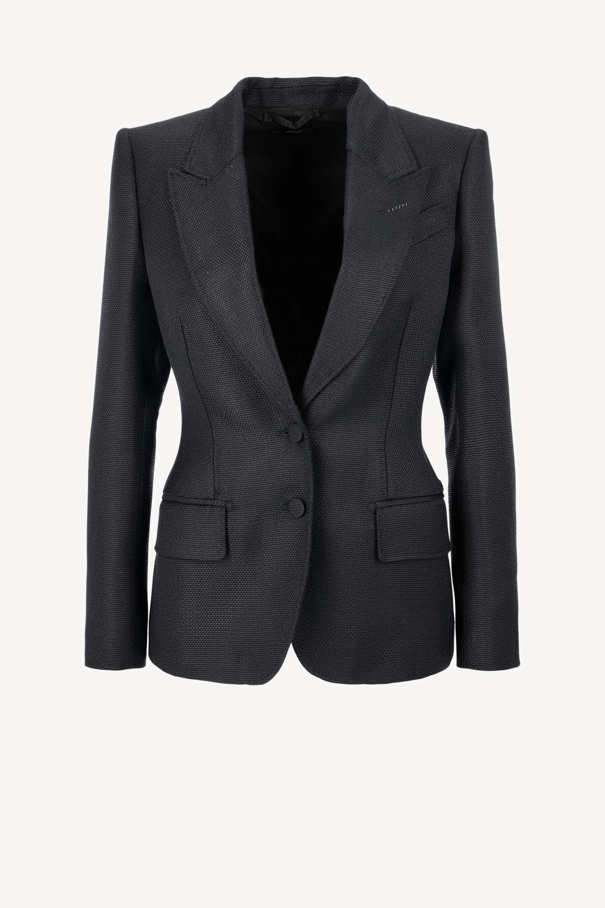 Blazer Hopsack in Schwarz