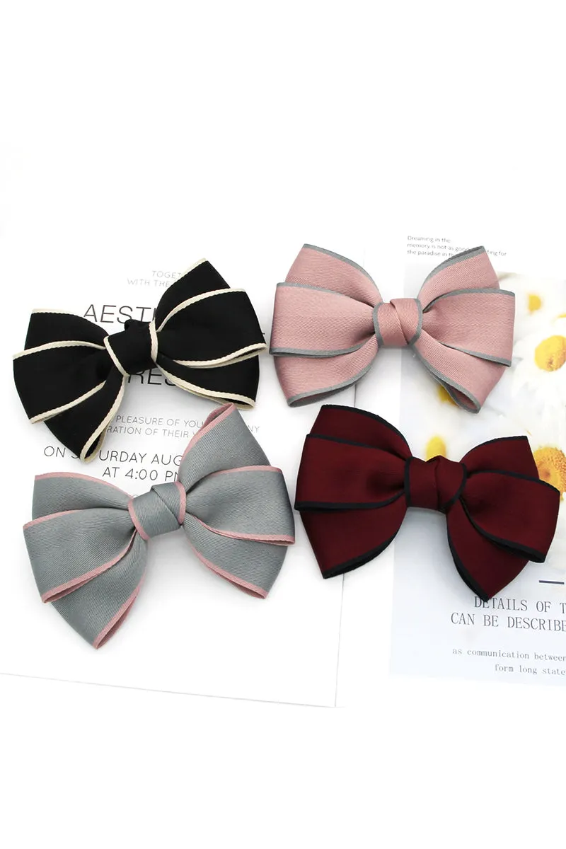 BOW DECOR FRENCH BUTTERFLY HAIR CLIP