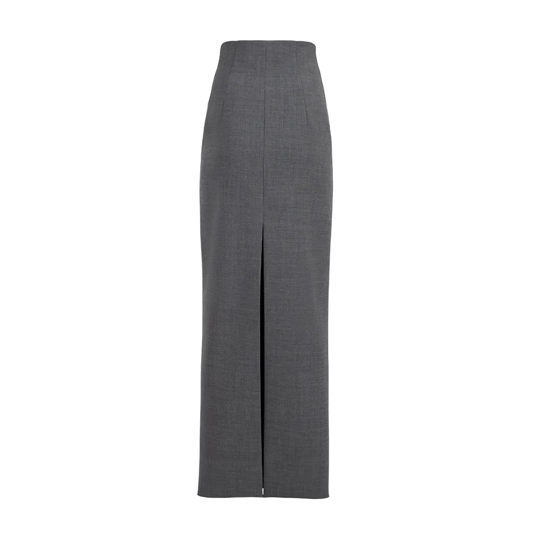 Buttoned Maxi Pencil Skirt