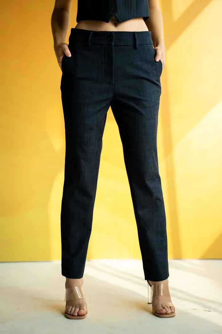 Cadet Blue Business Casual Women Pants