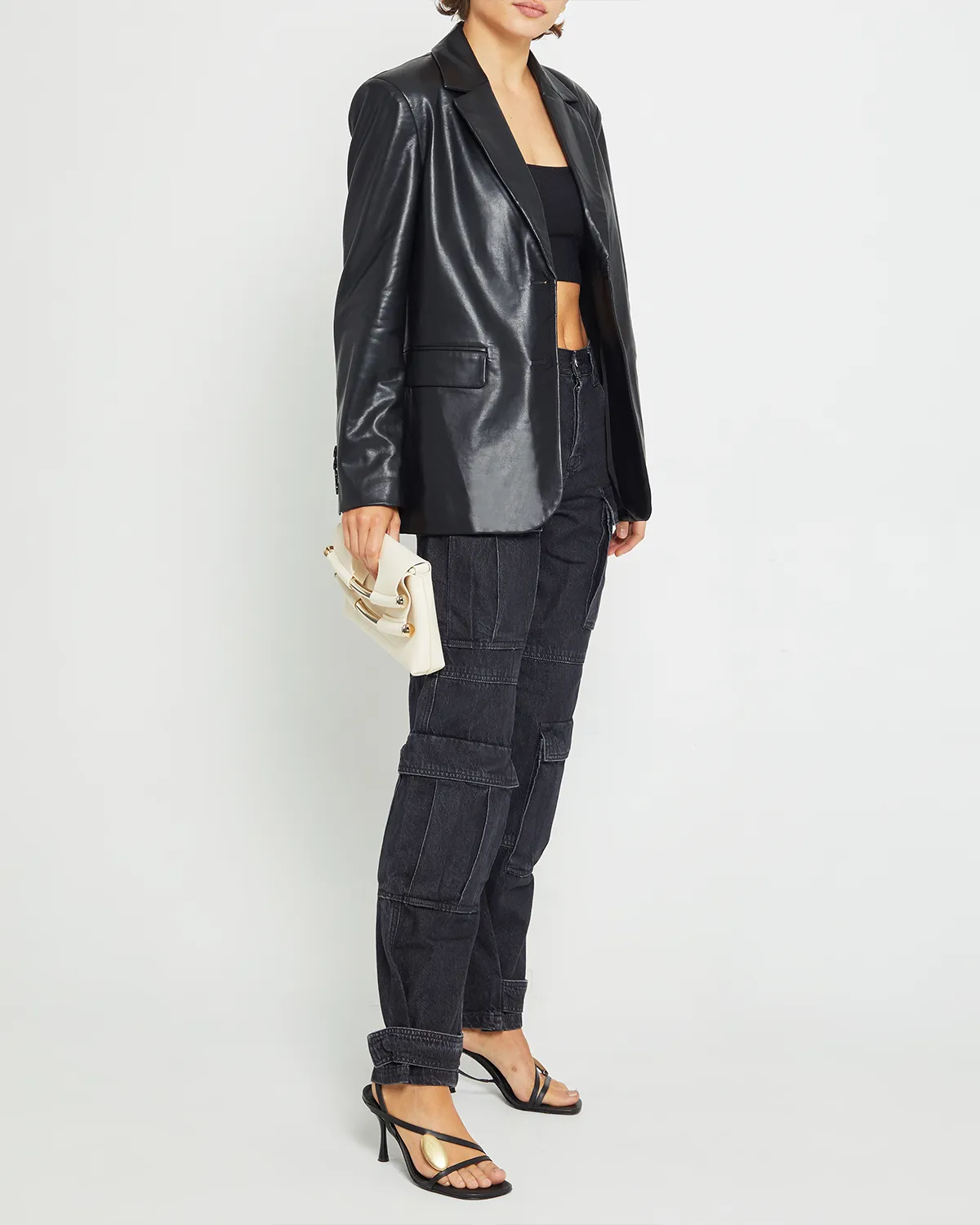 Camilla Vegan Leather Blazer