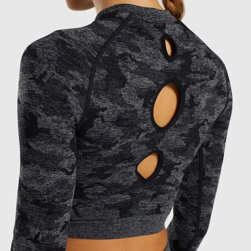 Camo Seamless Workout Crop Top