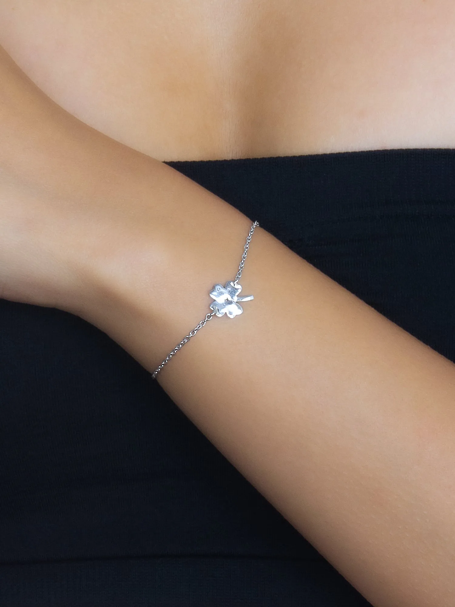 Clover Leaf Silver Bracelet For Women