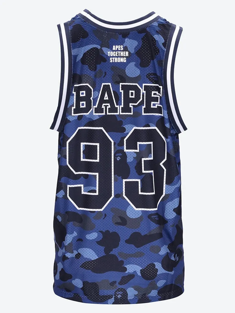 Color camo basketball tank top