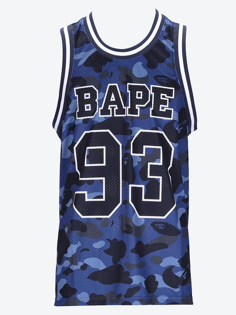 Color camo basketball tank top