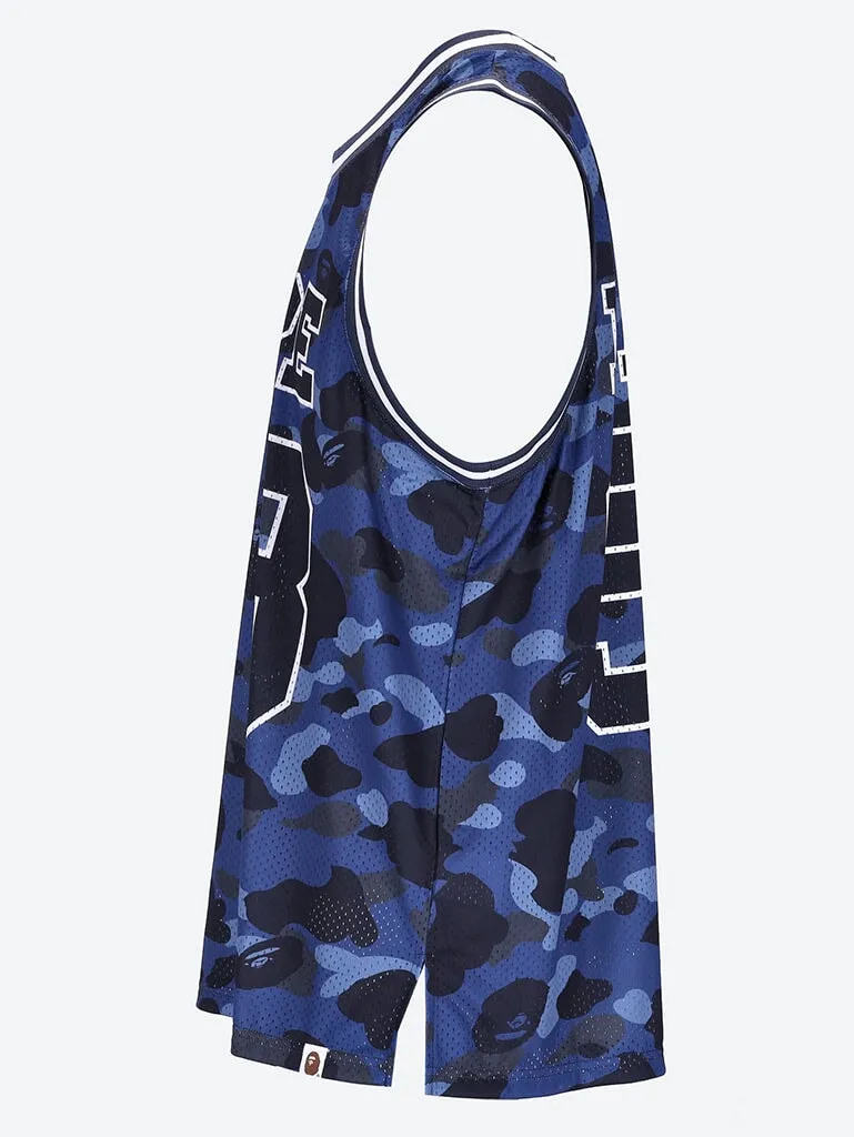 Color camo basketball tank top