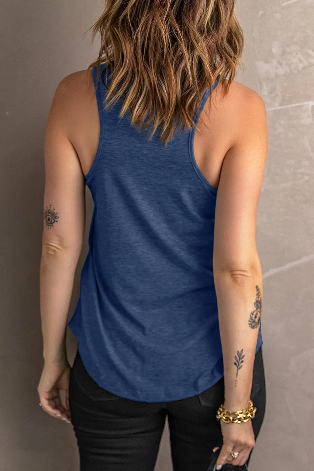 Comfy Blue Racerback Tank Top