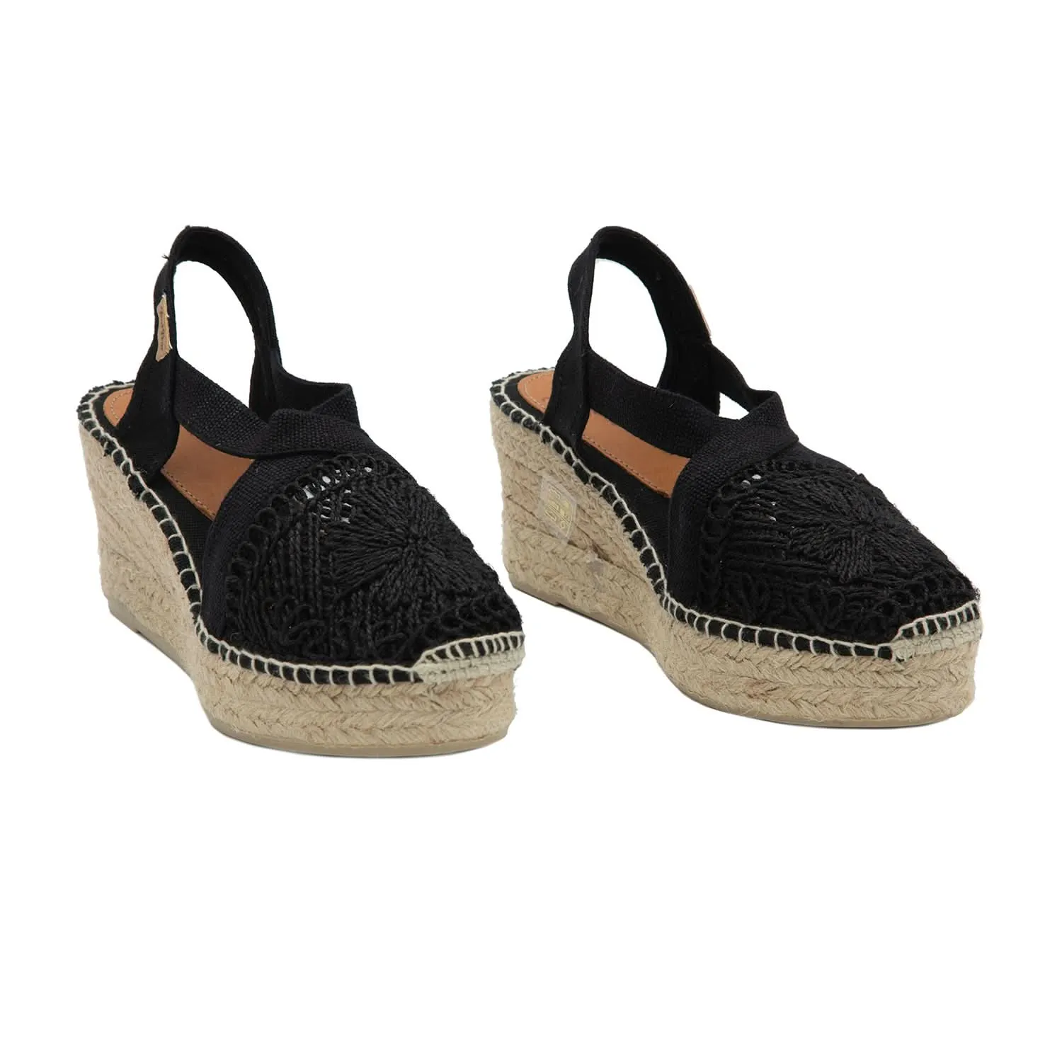 Crochet Fabric Wedges Espadrille For Women - Thalia