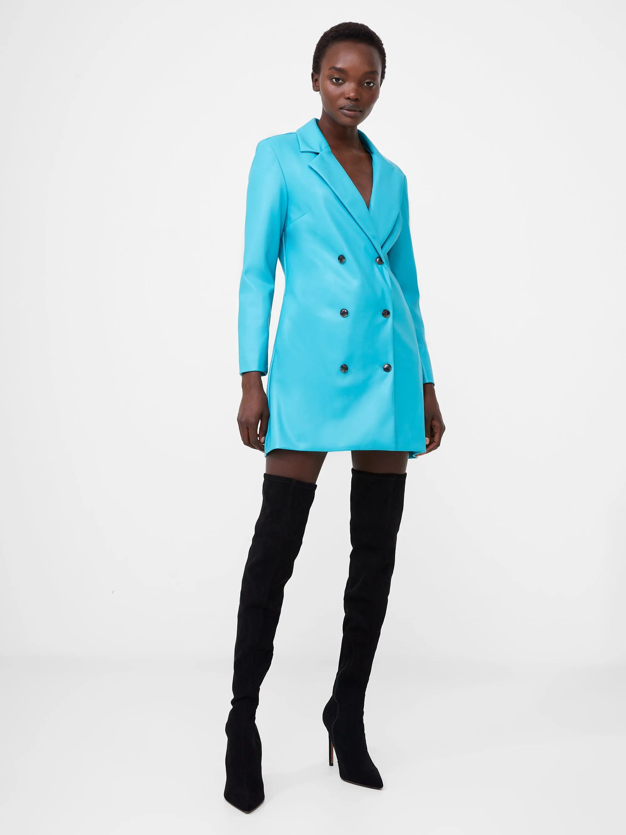 Crolenda PU Blazer Mini Dress