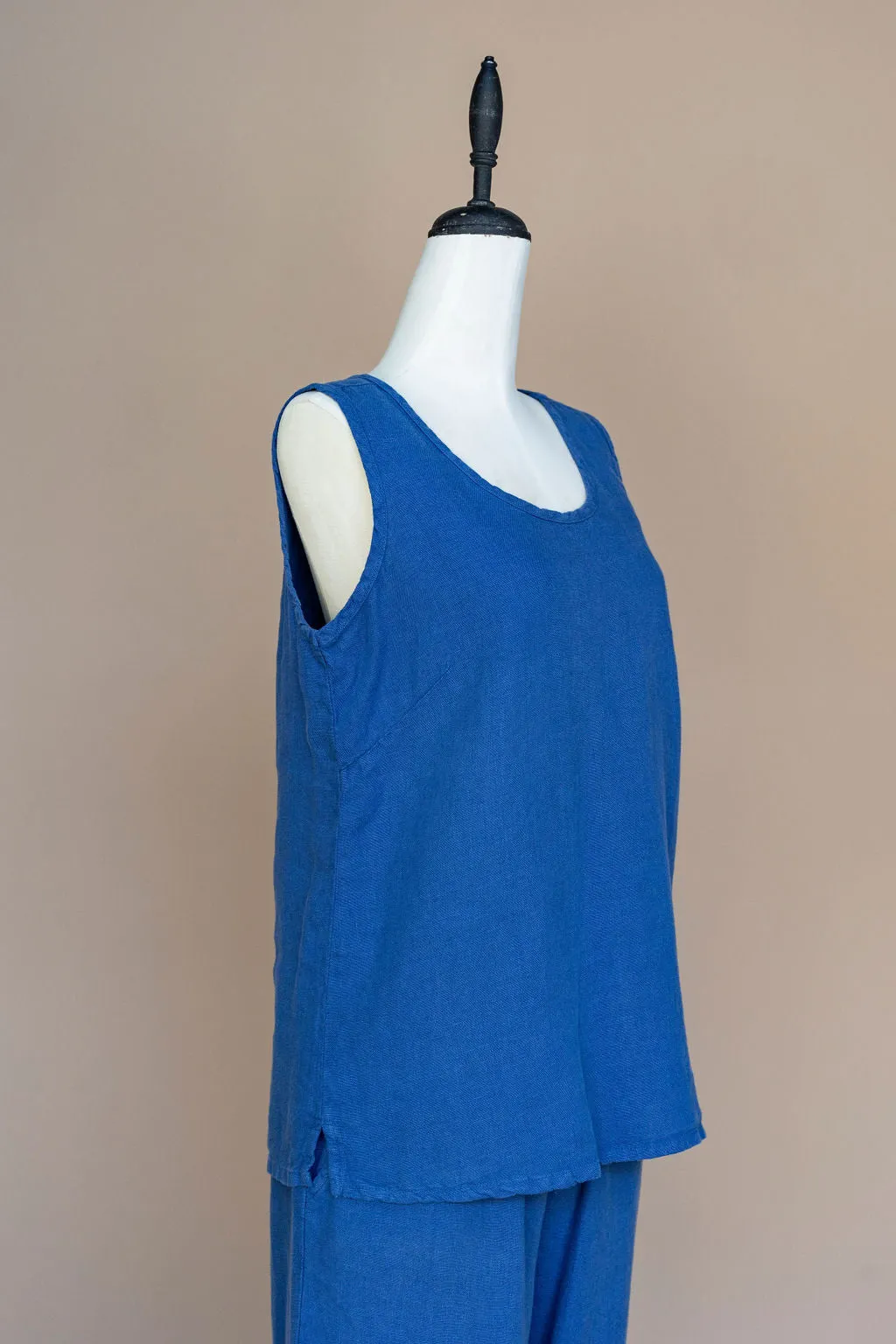 Dolcezza - Tank top Linen - Indigo