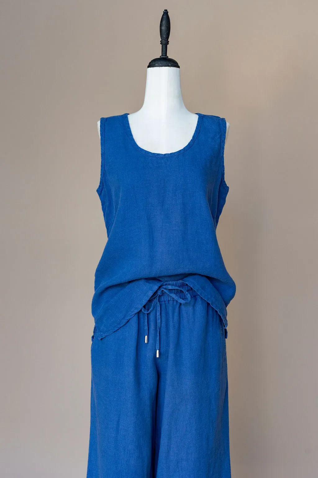 Dolcezza - Tank top Linen - Indigo