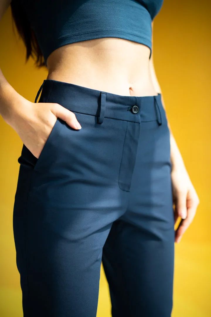 Eco Navy Stretch Pants - Women