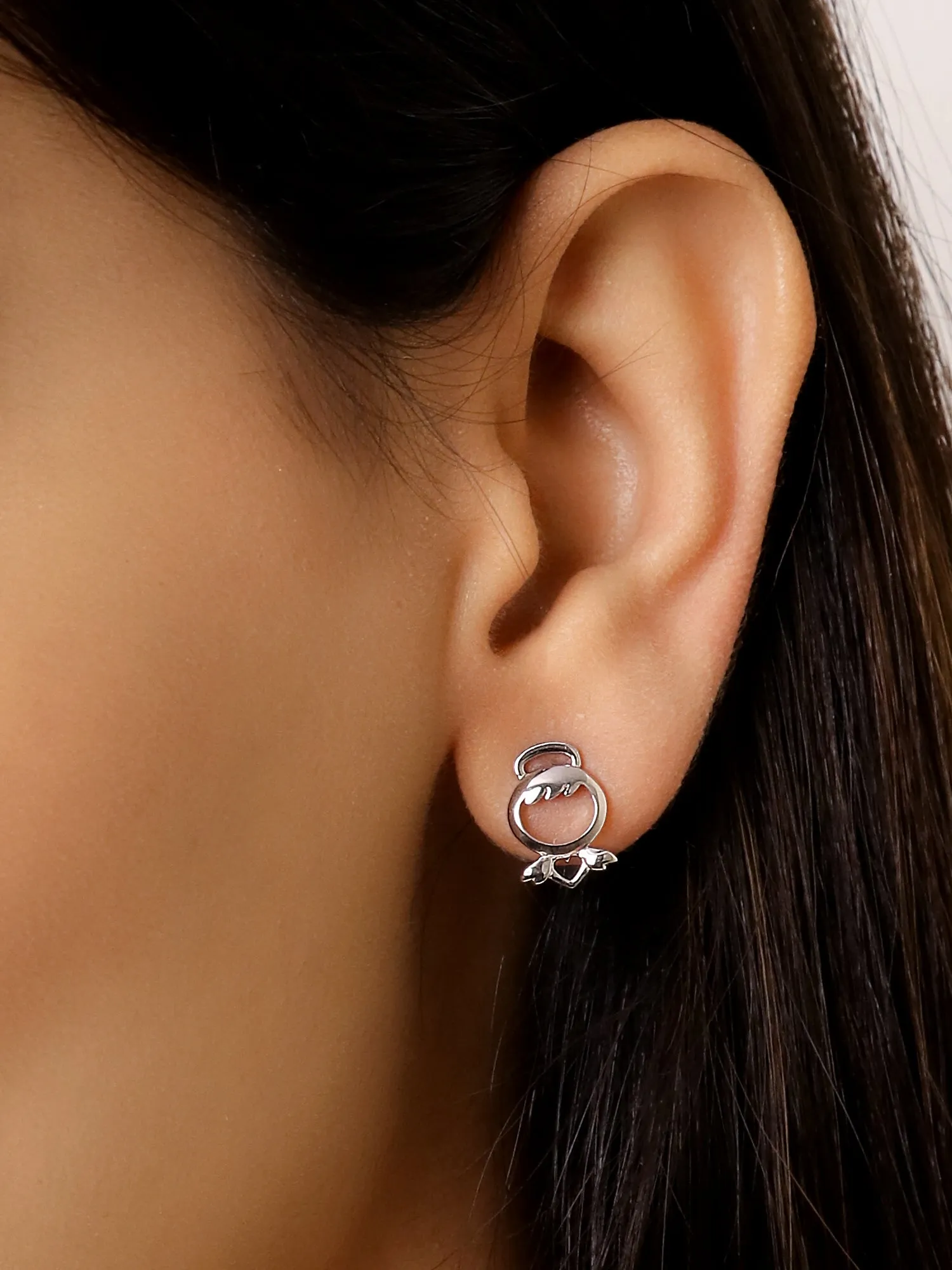 Fish Design Silver Earrings For Women