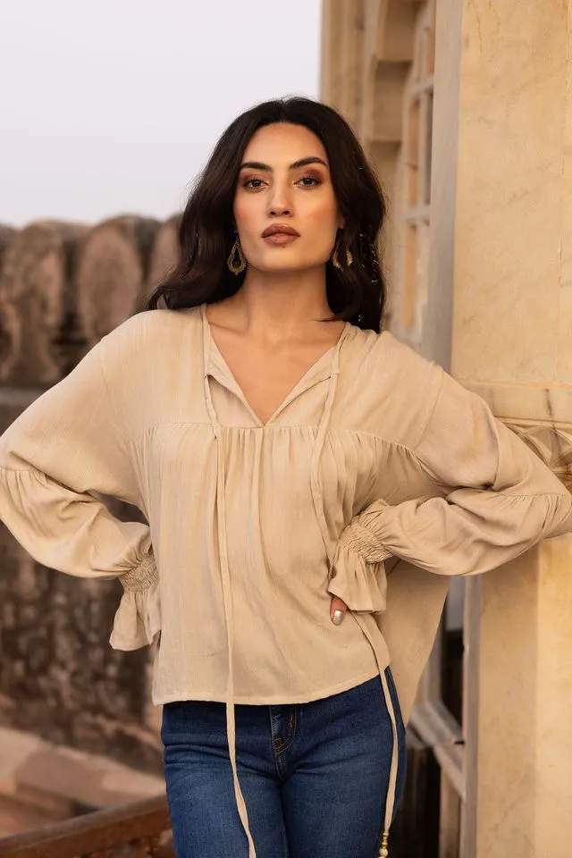 Gardinia Blouse  - Creme