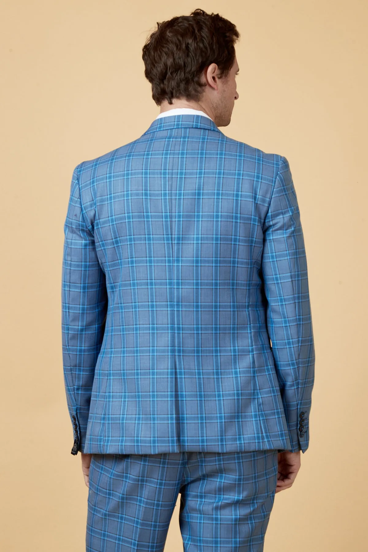 JOSE - Sky Blue Check Blazer