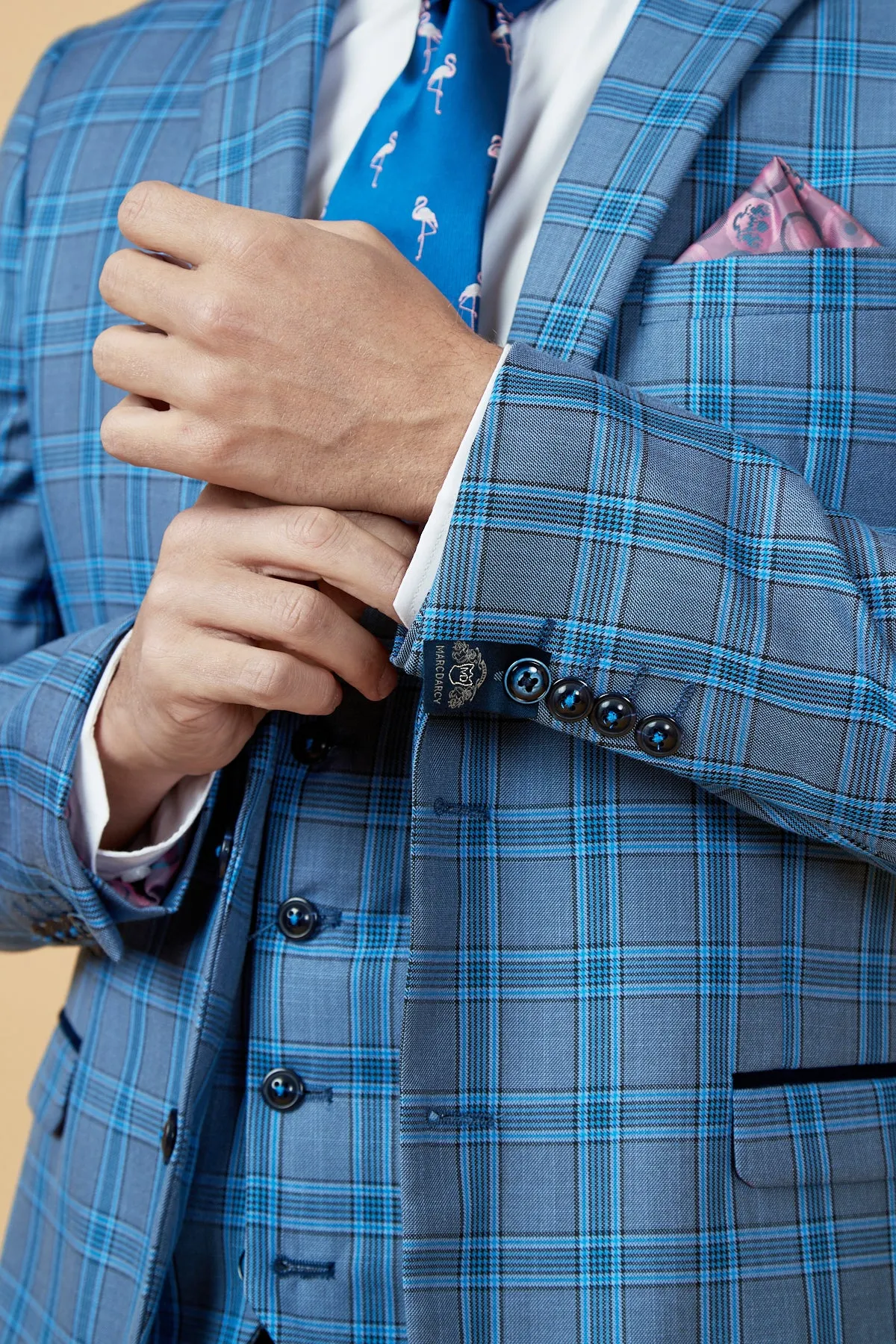 JOSE - Sky Blue Check Blazer