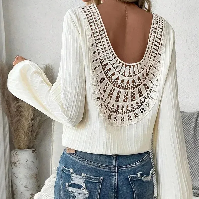 Lace Back Blouse