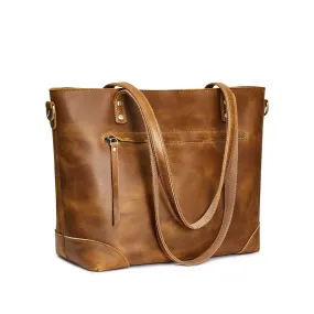 Leather Work Tote Bag for Women