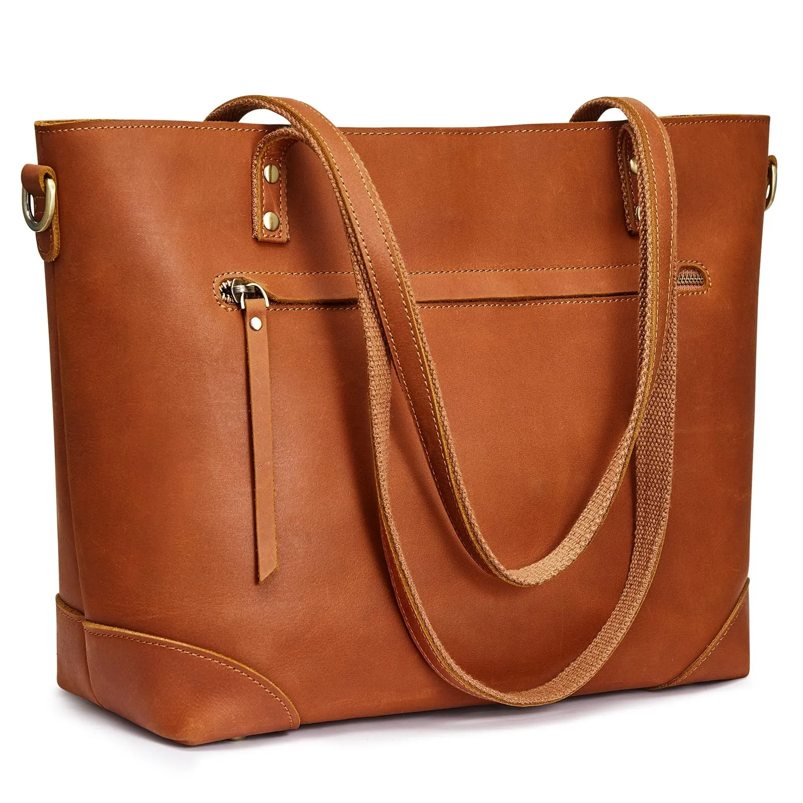 Leather Work Tote Bag for Women