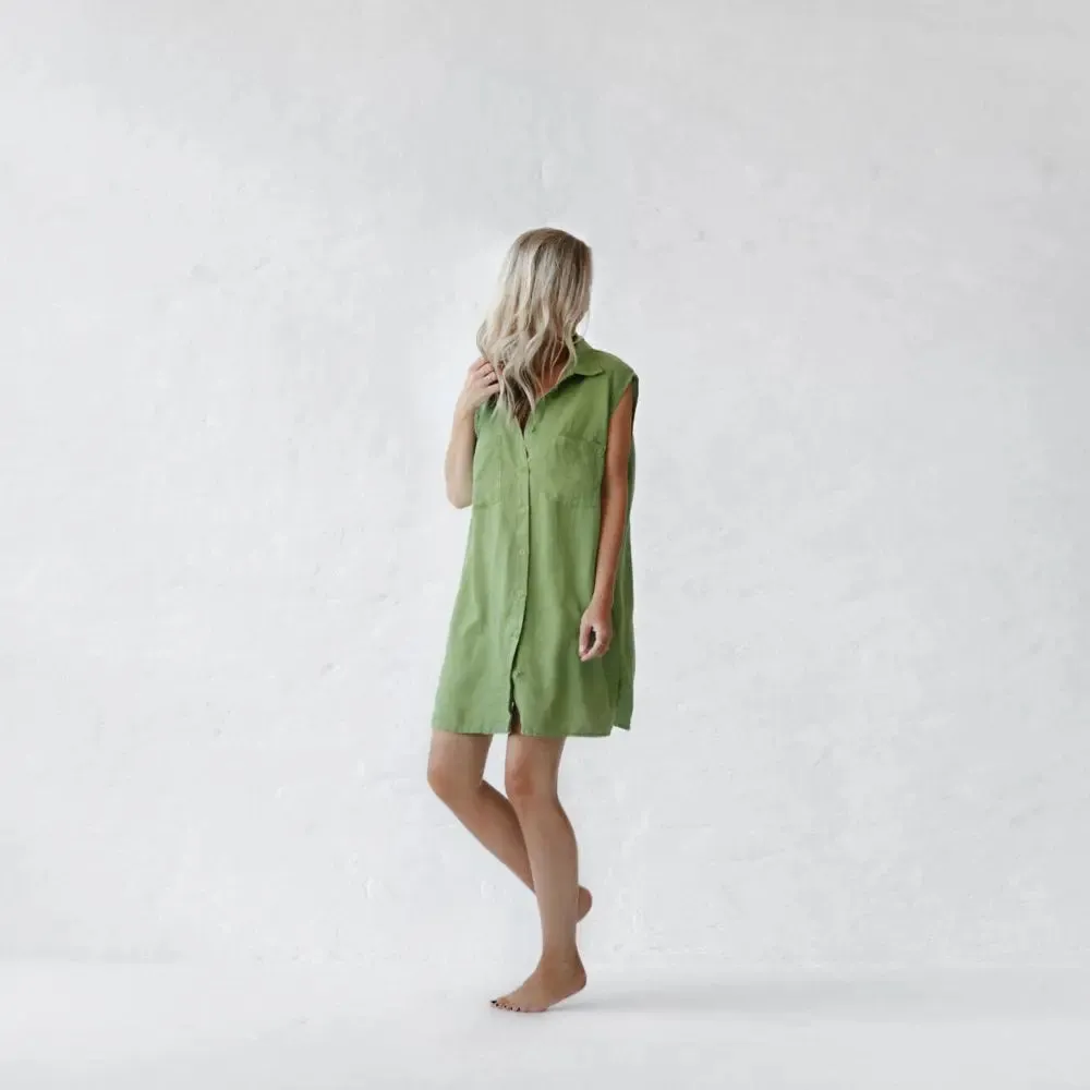 Linen shirt sleeveless by Seaside Tones