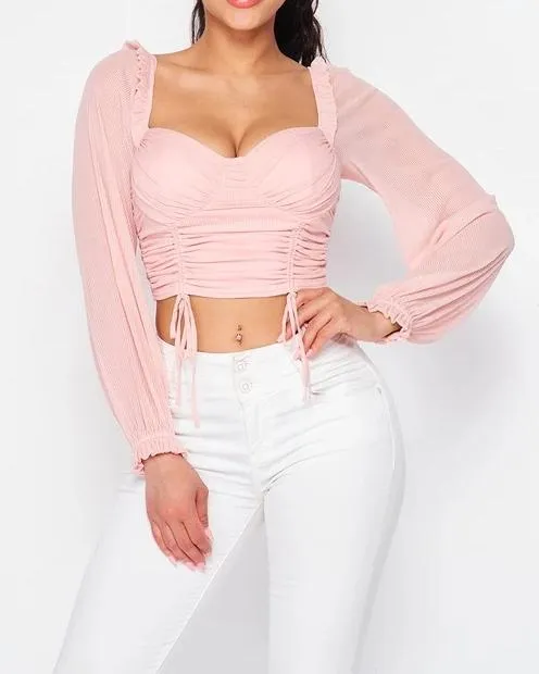 Melissa Ruched Crop Top